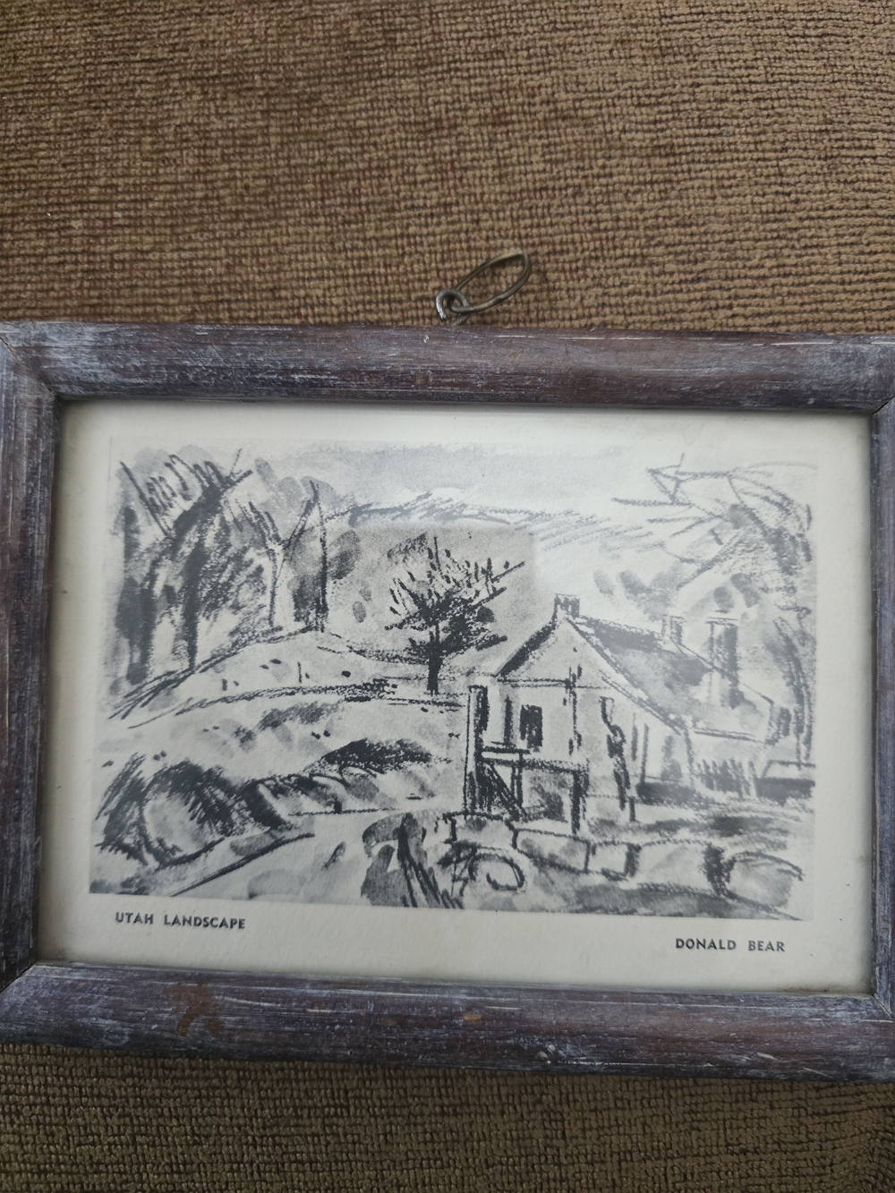 'Utah Landscape' Black & White Framed Art Print
